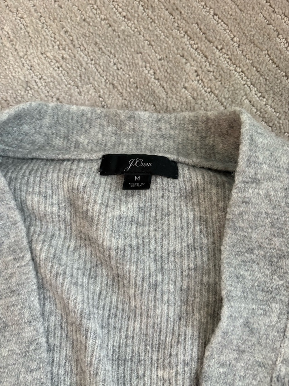 J.Crew Women’s Classic Gray V-Neck Button Cardigan Sweater - Picture 2 of 5